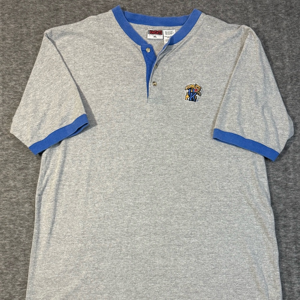 Kentucky Wildcats Vintage Henley Polo Shirt Size XL